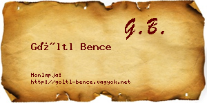 Göltl Bence névjegykártya