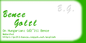 bence goltl business card